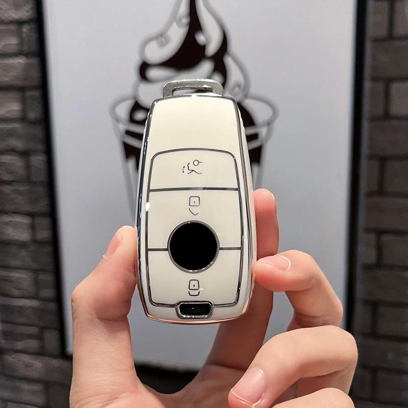 Fashion Car Remote Key Case Full Cover Holder For Mercedes Benz A C E S G Class GLC CLE CLA GLB GLS W177 W205 W213 W222 X167 AMG NF6