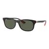 RayBan Brand Logo Metallic Polyether Ether Ketone Square Sunglasses Women's Black