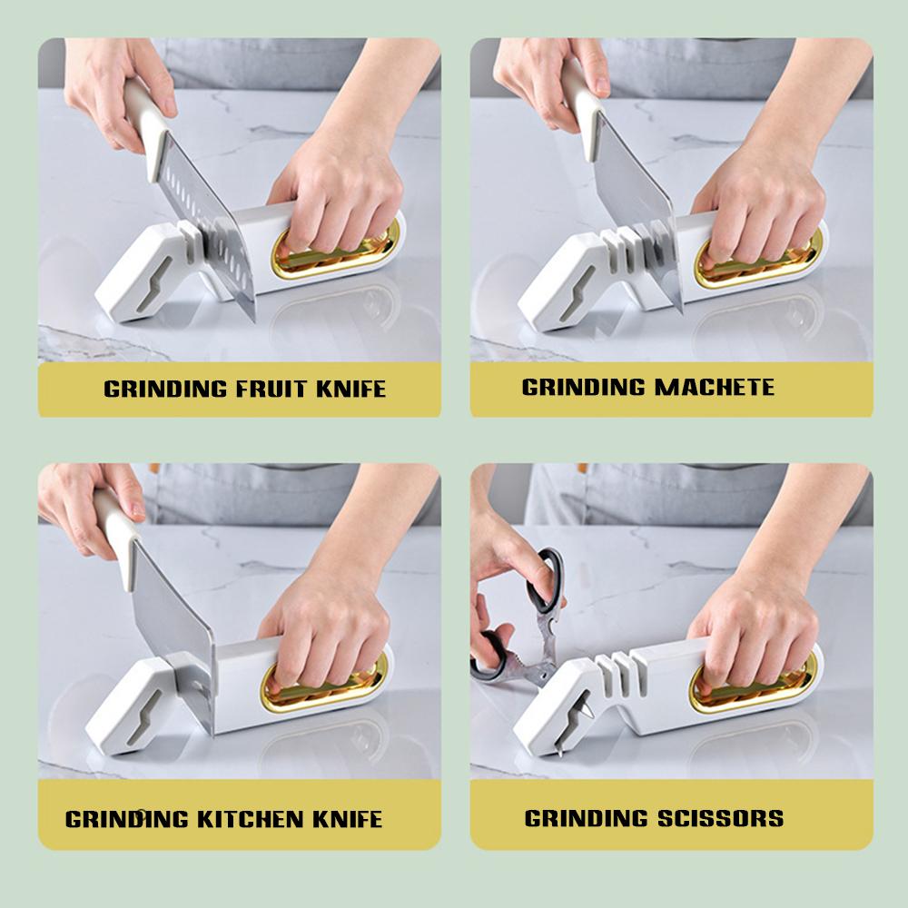 4-in-1 Cutter Sharpener With 4-Step System Kitchen Quick Sharpener For Scissors
