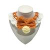 Handmade knitted bibs and neckerchiefs for pets, featuring a cute princess style, perfect for dogs and cats, and can also be used as decorative