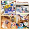 4шт Diy силиконовые мерные чашки 2/3/4/5 камер многоразовые чашки для смешивания красок с разделителем для смешивания