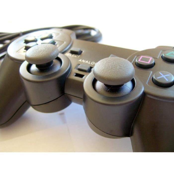Проводной игровой контроллер Dualshock Shock для PS2 — Sony — Черный — Двойная вибрация — 12 аналоговых клавиш