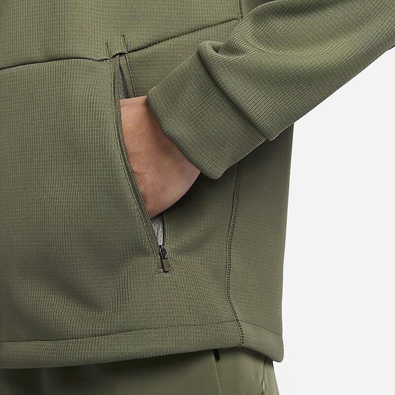 Nike Толстовки Мужские Зеленые С Капюшоном Умеренной Плотности Кардиган FN3057-222