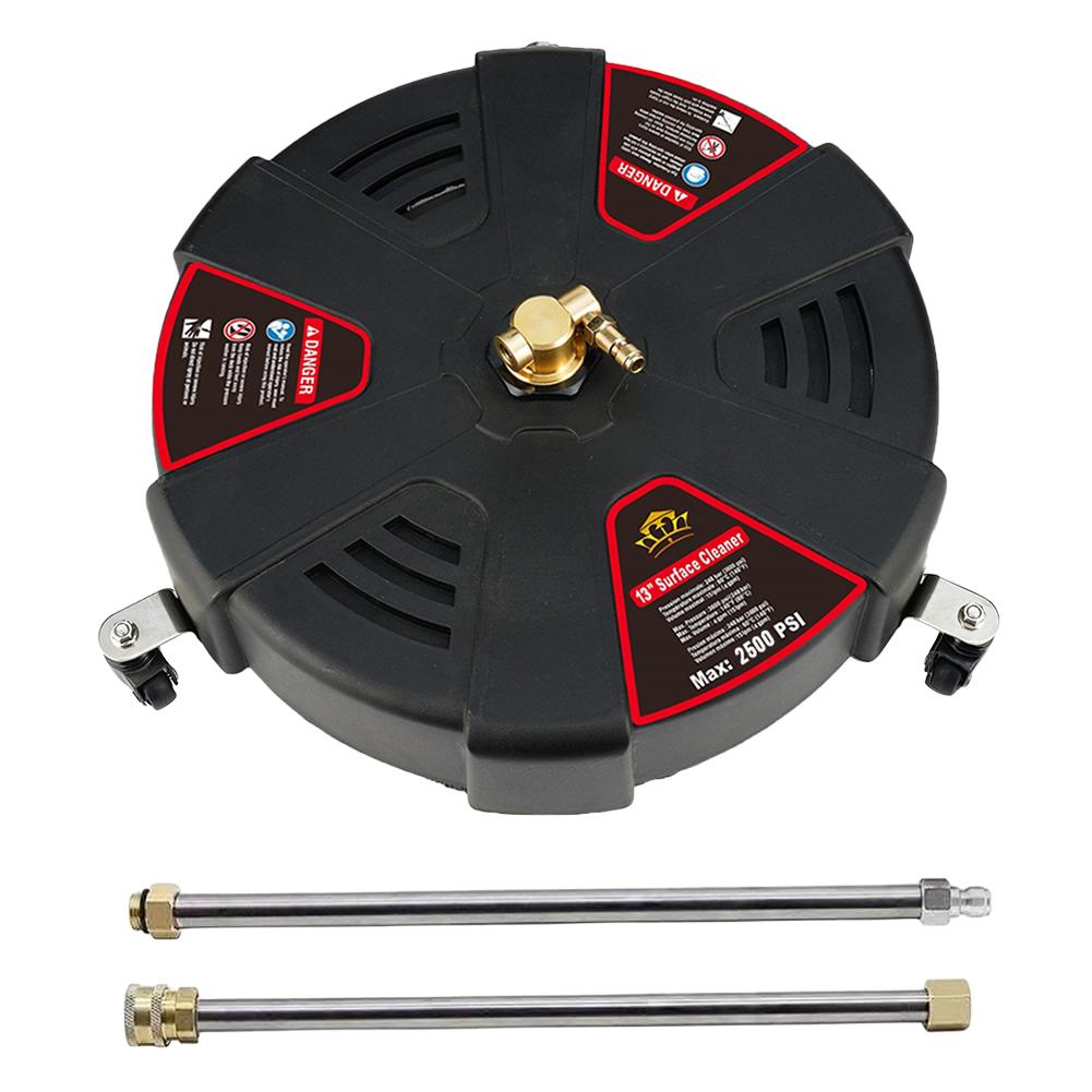 Мойка высокого давления 1/4 с быстрым соединением, скребок для пола 2500 фунтов на кв. дюйм, очиститель поверхностей с удлинительной насадкой, сменные насадки с 3 колесами