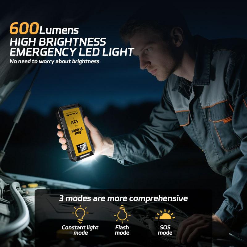 Power Bank 4000A Пусковое устройство Портативное зарядное устройство Автомобильный бустер 12В Автомобильное пусковое устройство Аварийный стартер автомобильного аккумулятора