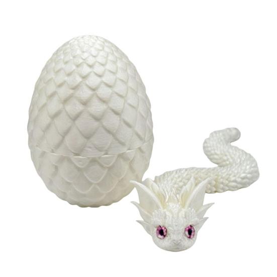 3D-печатная фигурка змеиного яйца с подвижными суставами, фигурка змеиной скорлупы, игрушка-непоседа, змеиное яйцо с шарнирной змеей внутри, настольное украшение