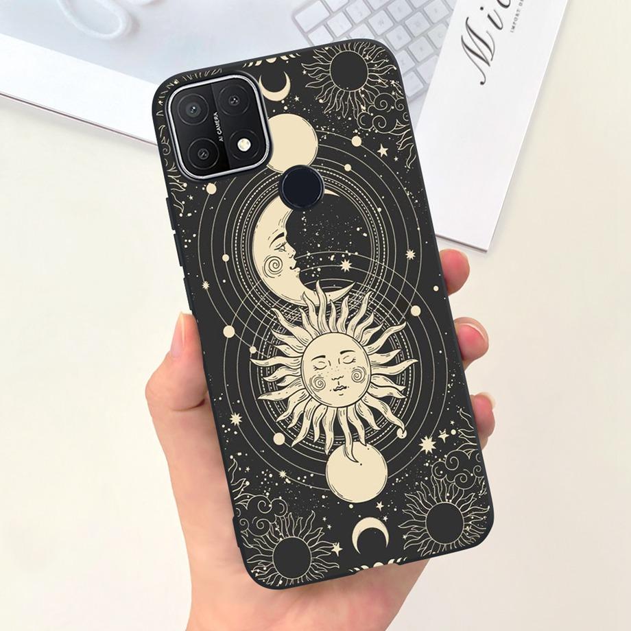 Для Oppo A15 A15s Чехол Мягкий Силиконовый Чехол для Телефона Для OppoA15s A 15 s OppoA15 Милый Мраморный Луна Животные Задняя Крышка Coque Capa Etui