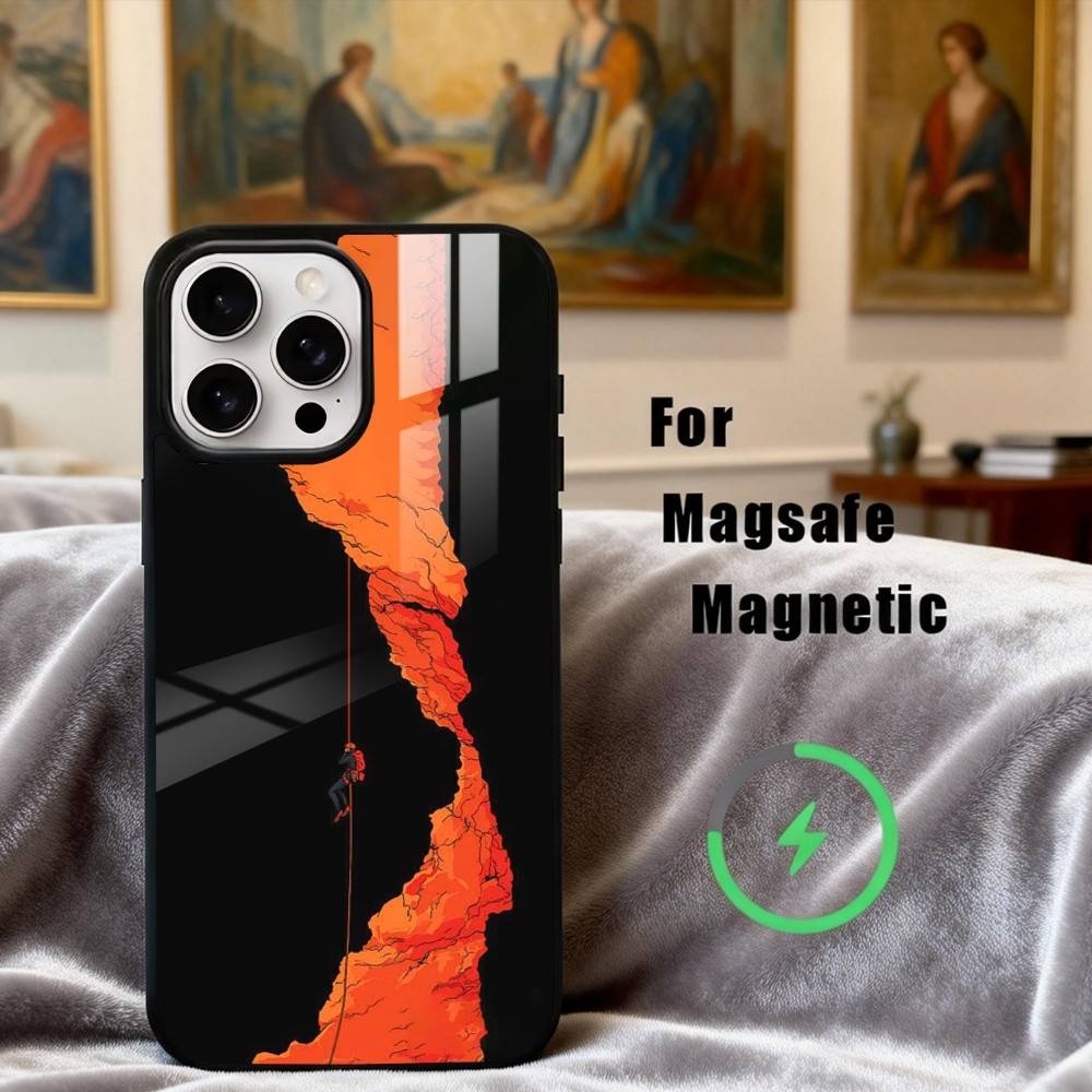 R-Rock C-Climbing Wall Art Phone Case For iPhone 17,16,15,14,13,12,Plus,Pro,Max for Magsafe Magnetic Wireless Charging