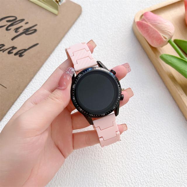 Ремешок из углеродного волокна для Samsung Galaxy 5/4/classic 46 мм/Active 2 40/44 мм Gear S3 20 мм/22 мм браслет Huawei watch GT/2e/3/Pro