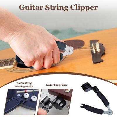 Многофункциональный щипчик для струн гитары, инструмент для удаления гвоздей, щипчик для струн, устройство для намотки струн, инструмент для замены струн