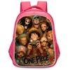 Рюкзак One Piece 16-дюймовый Мультяшный Розовый Легкий Прочный Детский Школьный Рюкзак Идеальные Подарки Для Мальчиков и Девочек Возраста 6-10 лет