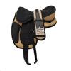 Beige Black Treeless Freemax Synthetic Horse Tack Saddle + Girth, All Sizes For Horse