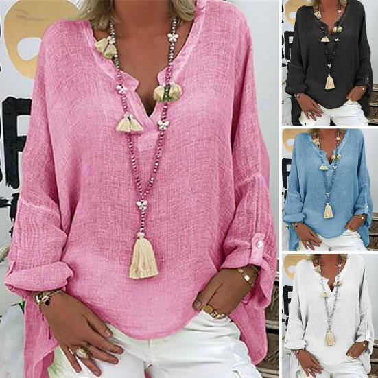 Женские пуловеры с v-образным вырезом и длинными рукавами, однотонные свободные повседневные легкие топы средней длины, уличная одежда