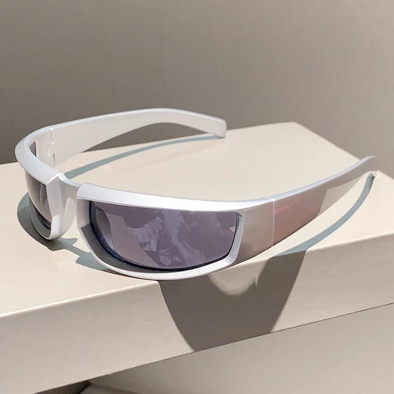 Новинка Y2k, солнцезащитные очки в стиле панк для мужчин и женщин, модные уличные зеркальные очки, популярные солнцезащитные очки Ins для велоспорта