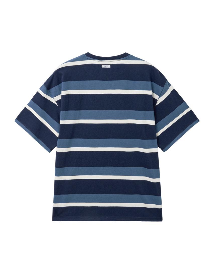 YALE Bold Stripe T-Shirt_Navy