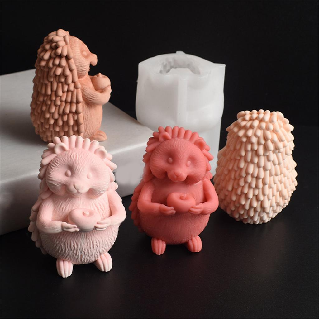 DIY Home Decor And Creative Crafts Mols Portable Silicone Mold For Crafting Detailed Hedgehog Candles Display And Gifts