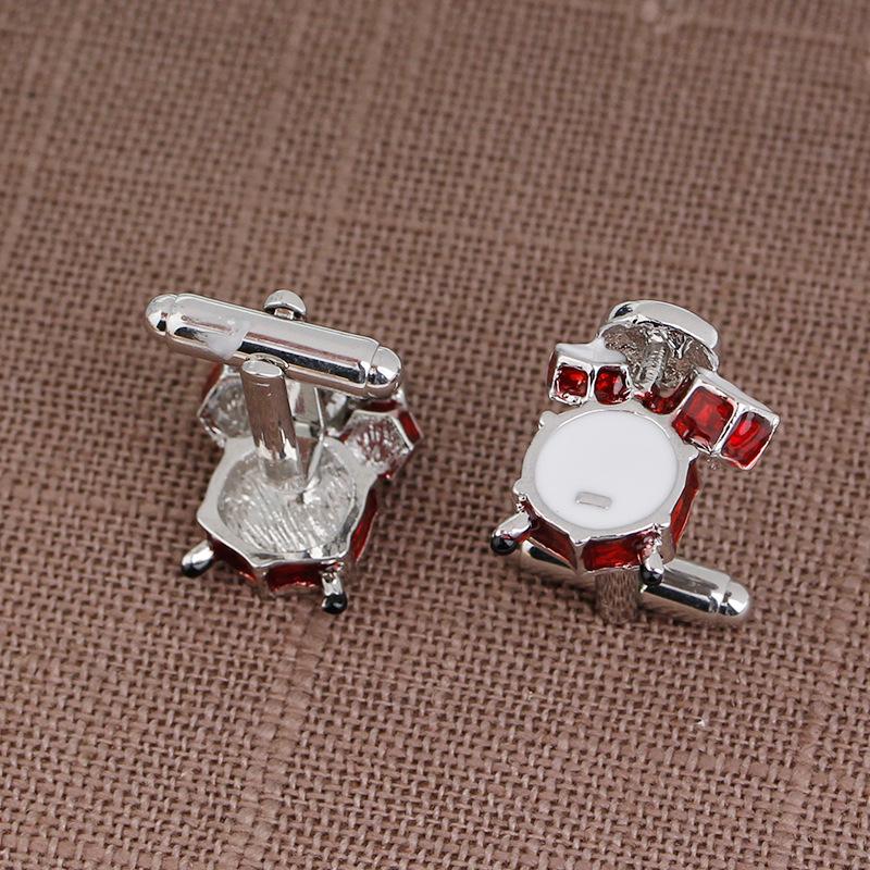 Запонки для мужчин в стиле европейской и американской моды с изображением барабанного оркестра — стильная и уникальная пара