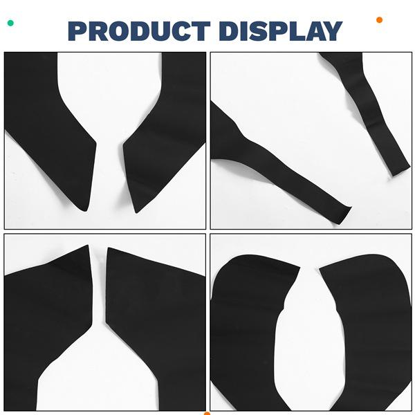 Black PU Leather Car Door Kick Mats Set for Tesla Model Y
