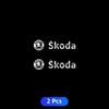 QLT4 Для Skoda Fabia Kodiaq Kamiq Superb Yeti Octavia Enyaq Наклейка в салон автомобиля Декали на центральную консоль Эмблема Значок Стайлинг автомобиля