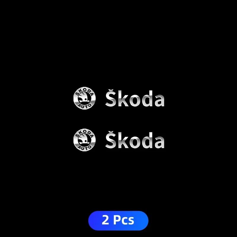 QLT4 Для Skoda Fabia Kodiaq Kamiq Superb Yeti Octavia Enyaq Наклейка в салон автомобиля Декали на центральную консоль Эмблема Значок Стайлинг автомобиля