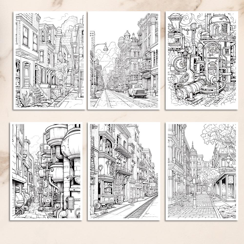 1 шт., Книжка-раскраска для подростков формата А4, Книжка-раскраска для взрослых, 25 различных узоров, Плотная бумага 100 г/м², Снятие стресса, Подарок на день рождения