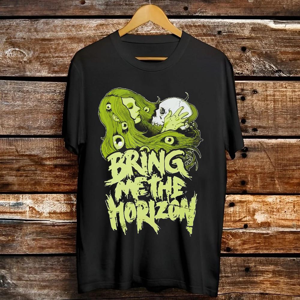 Футболка унисекс Bring Me The Horizon Череп Черная Размер S-5XL