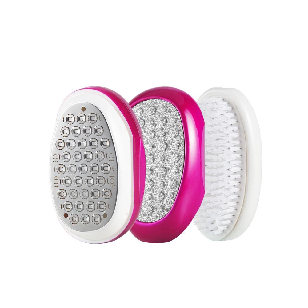 3-в-1 шлифовальная машинка для ног из нержавеющей стали, отшелушивающая пилка для ног, моющаяся, прочная, ручная, домашний инструмент для ухода за ногами