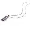 Men Favorite Stainless Steel Razor Blade Pendant  Ball Chain Necklace