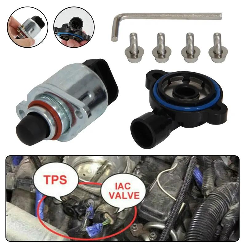 Black Throttle Body Sensors TPS IAC For Chevy GM LS1 LS2 LS6 LSX LS7 LS Throttle Position Idle Air Control Sensor
