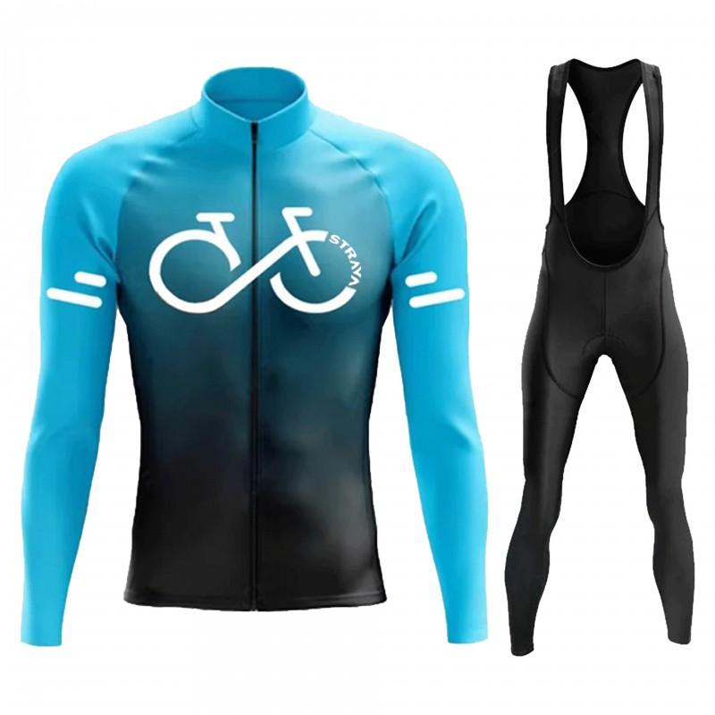 Men Women Cycling Jersey Set Long Sleeve Quick Dry Mountain Road Bike Apparel Sportswear
