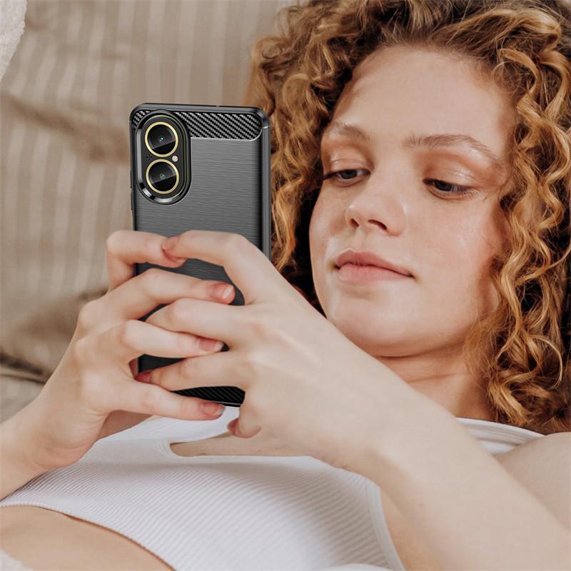 For Realme C67 4G Case Realme C67 4G Shockproof Original TPU Luxury Brushed Rubber Protective Phone Back Cover Realme C67 4G