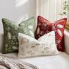 Floral Chenille Pillow Covers Embroidered Pattern Cushion Cover Decorative Cushion Case  Home Decor