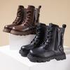 Девичьи ботинки Детская обувь Новый стиль Низкие ботинки Нескользящая обувь Одиночные ботинки
