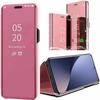 Full Body Case for Xiaomi 12 Pro 360 Protection Clear View Smart Case - Pink