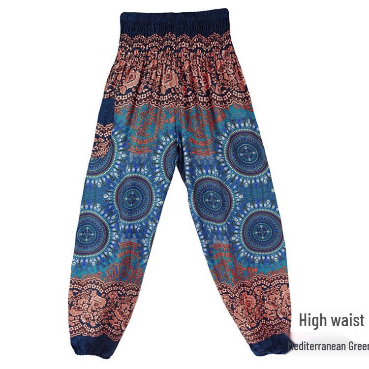 Женские вискозно-хлопковые повседневные йога-штаны гаремы