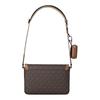 MICHAEL KORS Hudson Logo Adjustable Strap Coated Canvas Crossbody Bag Mini Men's Brown