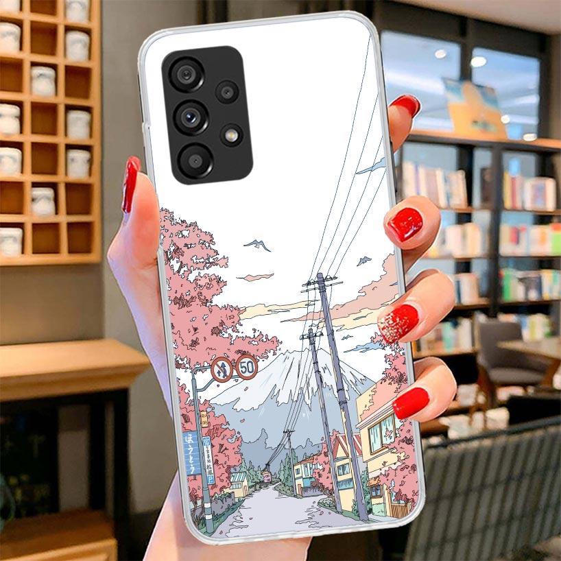 Anime Aesthetic Scenery Phone Case For Samsung Galaxy A17 A37 A57 A16 A26 A36 A56 A15 A25 A35 A55 A14 A24 A34 A54 A13 A23 A33 A5