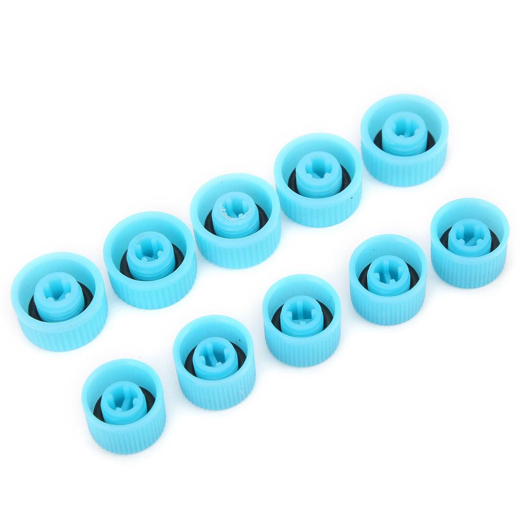 10Pcs A C Refrigerant Port Cap W Seal Ring High Low Side Air Conditioning Service Dust Cover