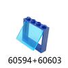 Compatible Building Block Small Particle Building Block Accessories 60594 + 60603 Parts Spare Parts 1X4X3 Glass Window Window Frame