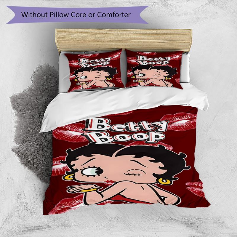 3pcs Duvet Cover Set (1*Duvet Cover + 2*Pillowcase, Without Core),Sexy Doll Print Bedding Set, Bedroom Decor, All‑Season, Birthday Gift