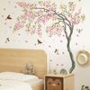 Pink Peach Tree Bird TV Wall Background Decoration Living Room Bedroom Background Self-adhesive Pvc Wall Stickers