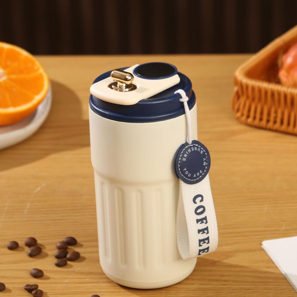 450 мл термос с умным дисплеем, вакуумная чашка из нержавеющей стали 316, офисная кофейная чашка, деловая портативная термокружка