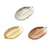 Gloden Ceramic Leaves Plate Tree Leaf Jewelry Snacks Dessert Silver Storage Tray Rose Gold Ceramics  Enamel Trinket Dish