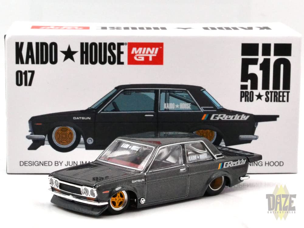 MINI GT Масштабная модель KAIDO HOUSE DATSUN 510 PRO STREET GREDDY KHMG017 164 - (СЕРЫЙ)