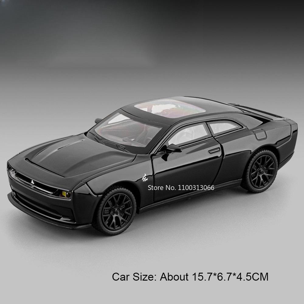 1:32 Scale Challenger SRT Hellcat Toy Supercars Alloy Diecast Models Doors Opened Wheel Steering Miniature Sports Car Gifts
