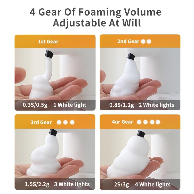 Автоматический пенный дозатор для мыла - Бесконтактный сенсор, Питание от USB/батареек, Бесконтактный органайзер для ванной и кухни с регулируемым выходом пены