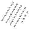 4Pcs RC Screws and M3 Nuts Kit Stainless Steel Silver RC Car Repair Parts for WLtoys 104001