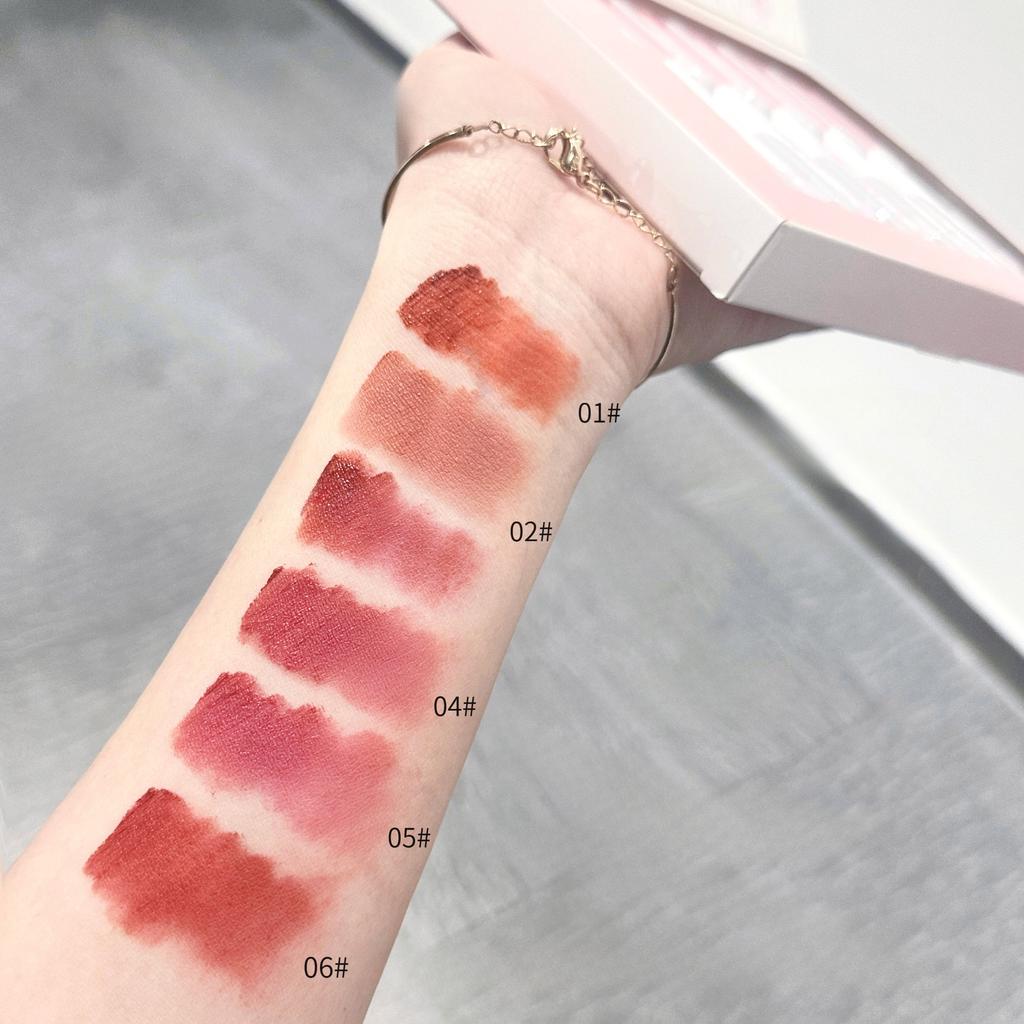 Lip Mud Set Matte Velvet Whitening Lip Glaze Long-lasting Makeup Lipstick