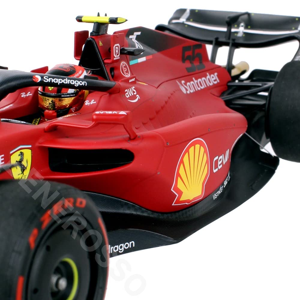 BBR Масштабная модель Ferrari F1 75 Гран-при Бахрейна 2022 Сайнц Литая модель BBR221855 1/18 C.