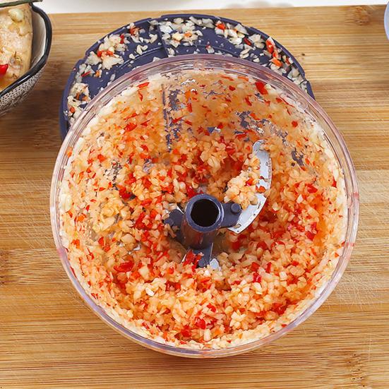 Ручная чеснокочистка Yousheng, измельчитель продуктов с острыми лезвиями из нержавеющей стали 420, для лука, овощей, фруктов, орехов, трав, чеснока